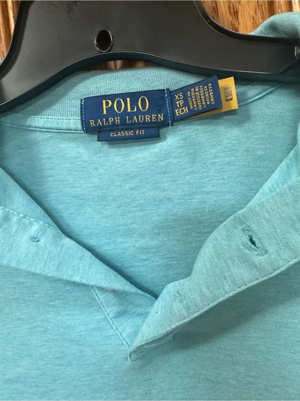 Ralph Lauren Light Aqua Polo Shirt with Embroidered Pony